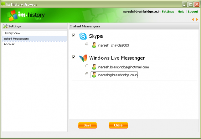 Image 1 - Account Selection Option