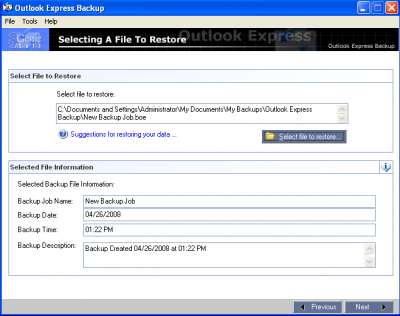Restore File