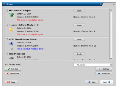 DriverMax - drivers list