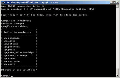 Command line window