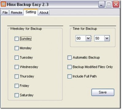 Hinx Backup Easy