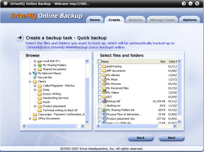 DriveHQ Online Backup