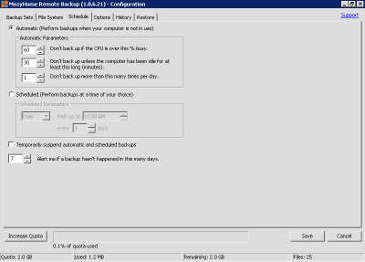 MozyHome Remote Backup