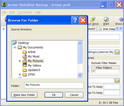 Arctor Disk2Disk Backup