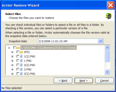 Arctor Disk2Disk Backup