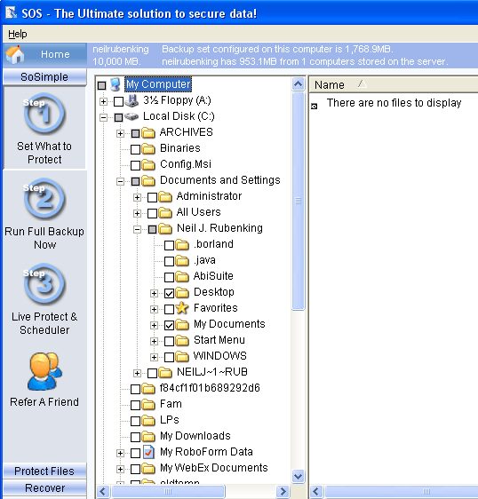 sos online backup delete multiple files