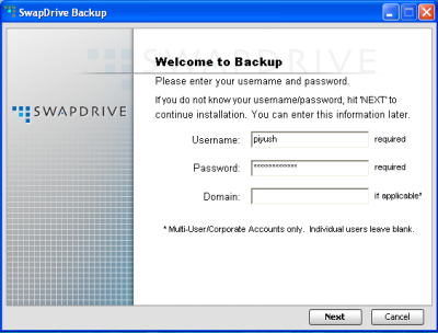 SwapDrive Backup