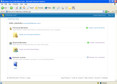 Windows Live FolderShare