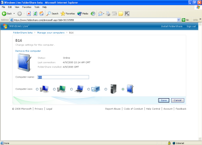 Windows Live FolderShare