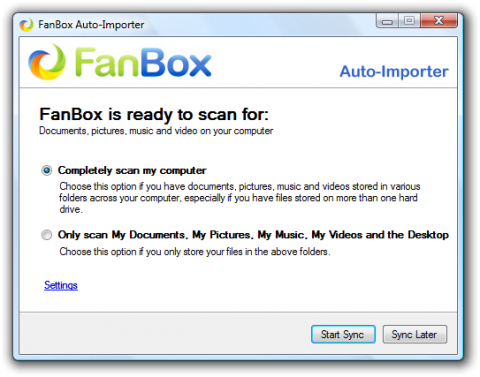 FanBox Auto-Importer tool sync selection