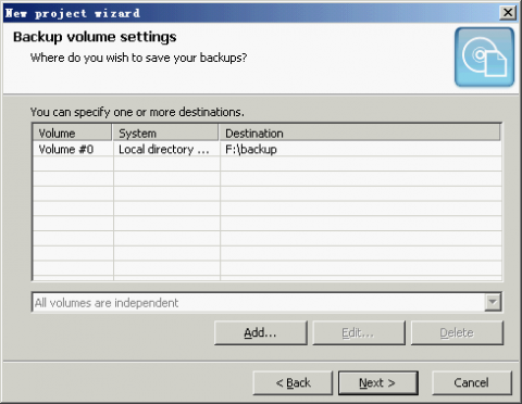 Destination settings