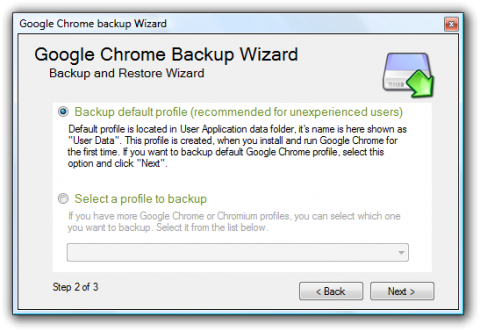 Google Chrome Backup