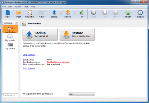 Backup4all Professional 4.3