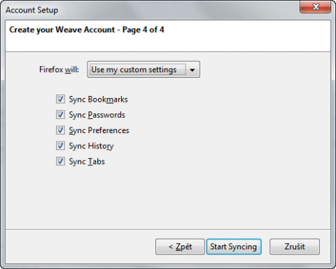 Mozilla Weave Sync