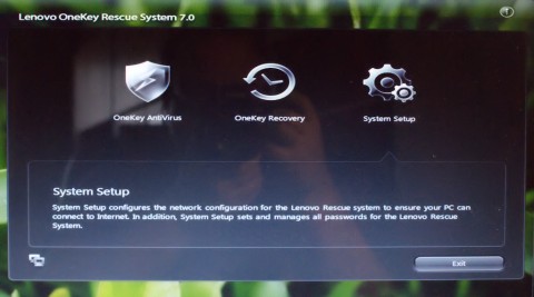 OneKey Backup and Recovery on Lenovo IdeaPad Y550