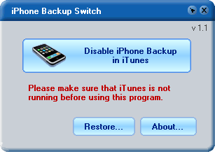 iPhone Backup Switch